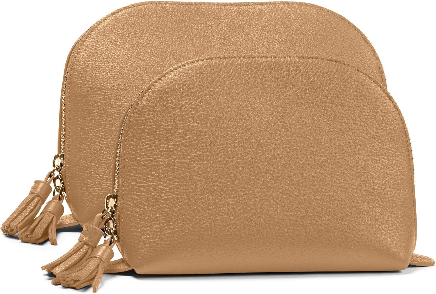 Camel Clamshell Makeup Bag Set